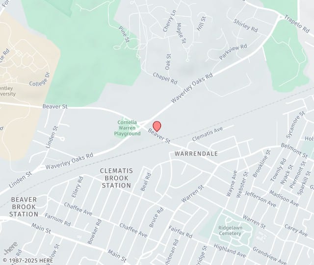 Location Map: 135 Beaver St. Waltham, MA 02452